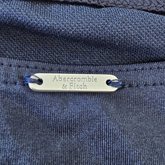 Abercrombie halter cut out one piece bathing suit monokini navy blue XS - Picture 9 of 11